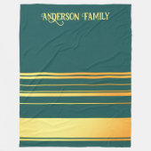 Modern groen goud luxe linnen textuur Collectie Fleece Deken (Voorkant)