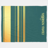 Modern groen goud luxe linnen textuur Collectie Fleece Deken (Voorkant (Horizontaal))