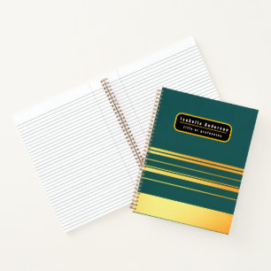 Modern groen goud luxe linnen textuur Collectie Notitieboek