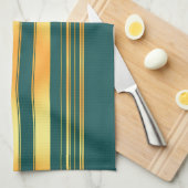 Modern groen goud luxe linnen textuur Collectie Theedoek (Quarter Fold)