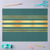 Modern groen goud luxe linnen textuur Collectie Tissuepapier (Craft)