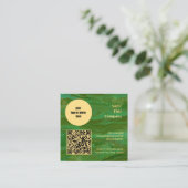 Modern groen goud vierkante visitekaartje (Staand voorkant)