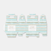 Modern Groen Goud Waterverf Streep Baby shower Bedankdoosjes (Uitgevouwen)