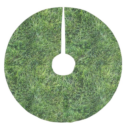 Modern groen graspatroon Kerstmis Kerstboom Rok (Voorkant)