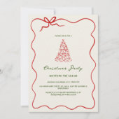 Modern groen grillig kerstfeest kaart (Voorkant)