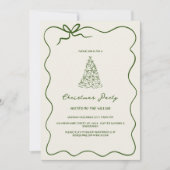 Modern groen grillig kerstfeest kaart (Voorkant)