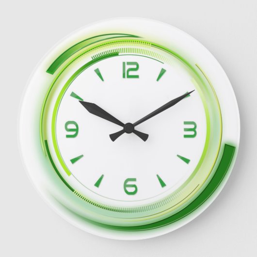 Modern groen grote klok (Voorkant)