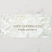 Modern groen handpalmafdrukcertificaat (Voorkant / Achterkant)