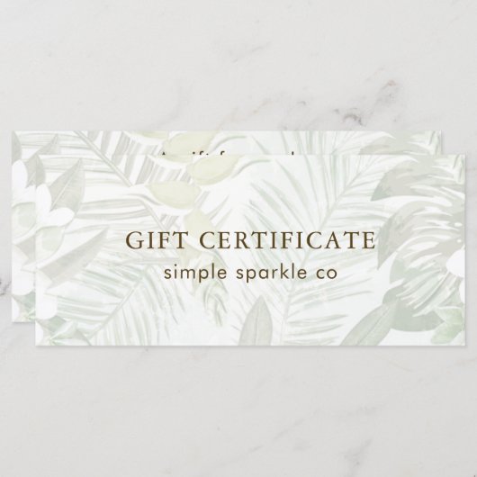 Modern groen handpalmafdrukcertificaat (Voorkant / Achterkant)