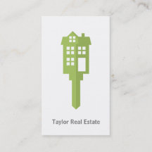Modern groen huis logo onroerend goed visitekaartj