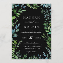 Modern groen kader | Zwarte bruiloft