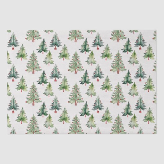 Modern groen kerstbomen tissuepapier (Voorkant)