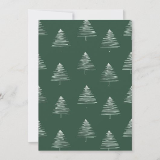 Modern groen kerstfeest kaart (Achterkant)