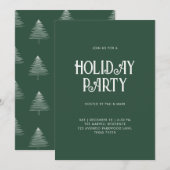 Modern groen kerstfeest kaart (Voorkant / Achterkant)