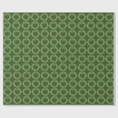 Modern groen kerstinpakpapier cadeaupapier (Vlak)