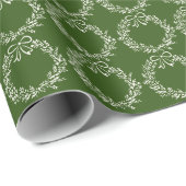 Modern groen kerstinpakpapier cadeaupapier (Rol Hoek)