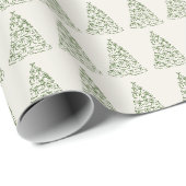 Modern groen kerstinpakpapier cadeaupapier (Rol Hoek)
