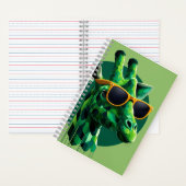 Modern Groen Kleurrijk Giraffe Notitieboek (Binnen)
