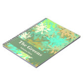 Modern groen laat het abstracte design notitieboek (Linkerzijde)