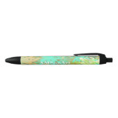 Modern groen laat het abstracte design zwarte inkt pen (Bovenkant)