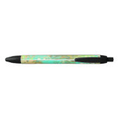 Modern groen laat het abstracte design zwarte inkt pen (Achterkant)