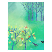 Modern groen landschap tafelkleed (Voorkant)