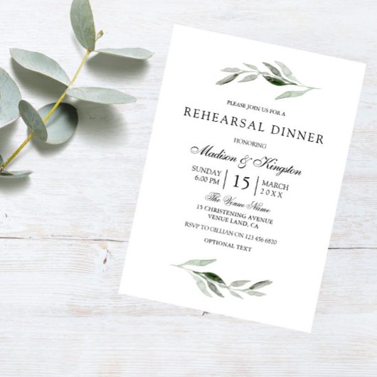 Modern groen lef elegant repetitief diner kaart