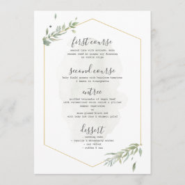 Modern Groen Lijst Bindend Menu Gold Foliage Gold