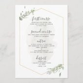 Modern Groen Lijst Bindend Menu Gold Foliage Gold (Voorkant)