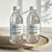 Modern groen loof waterflesje label waterfles etiket