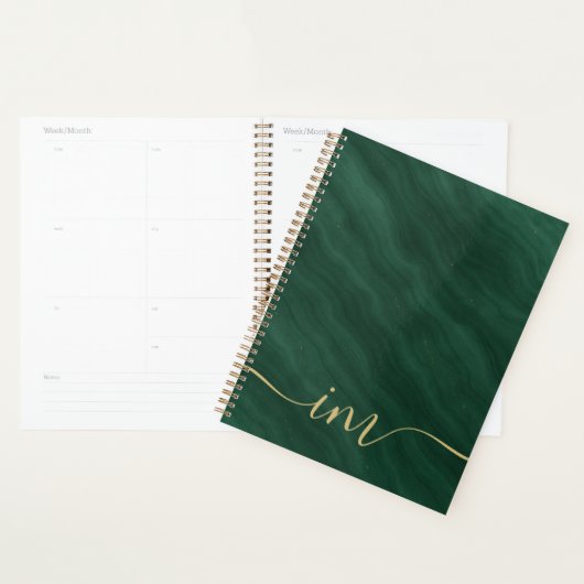 Modern groen marmer Abstract met goud - Planner (Display)