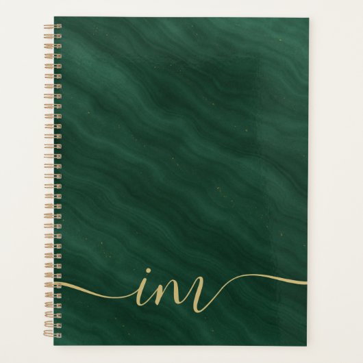 Modern groen marmer Abstract met goud - Planner (Voorkant)