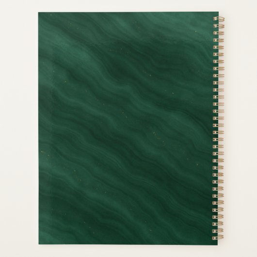 Modern groen marmer Abstract met goud - Planner (Achterkant)