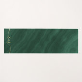 Modern Groen Marmer Abstracte Yoga Mat met Goud (Voorkant (horizontaal))