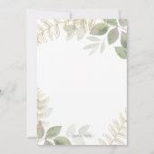 Modern groen met goud save the date (Achterkant)