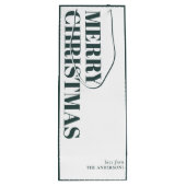 Modern groen Minimal Hedendaagse Vrolijke Kerstmis Wijn Cadeautas (Achterkant)