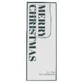 Modern groen Minimal Hedendaagse Vrolijke Kerstmis Wijn Cadeautas (Voorkant)