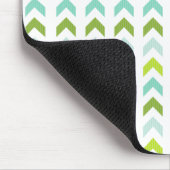 Modern groen, mint, Aqua, wit geometrisch patroon Muismat (Hoek)