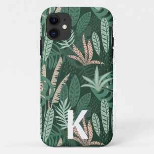 Modern groen model voor Tropical Leaves Pattern Case-Mate iPhone Case