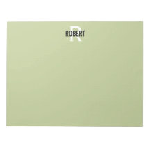 Modern groen monogram, notitiepad