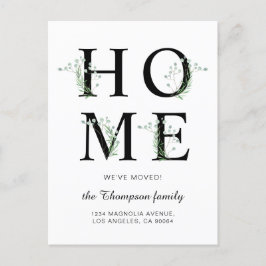 Modern groen Nieuw huis We hebben verhuisd Annou Aankondigingskaart