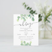 Modern groen Oh Boy Baby shower Invitation (Staand voorkant)