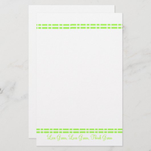 Modern groen ontwerp briefpapier (Voorkant / Achterkant)