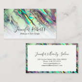 Modern groen Paarse marmeren make-up artist Elegan Visitekaartje (Voorkant / Achterkant)