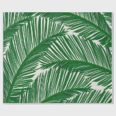 Modern groen palm Leaf Tropical Pattern Cadeaupapier (Vlak)