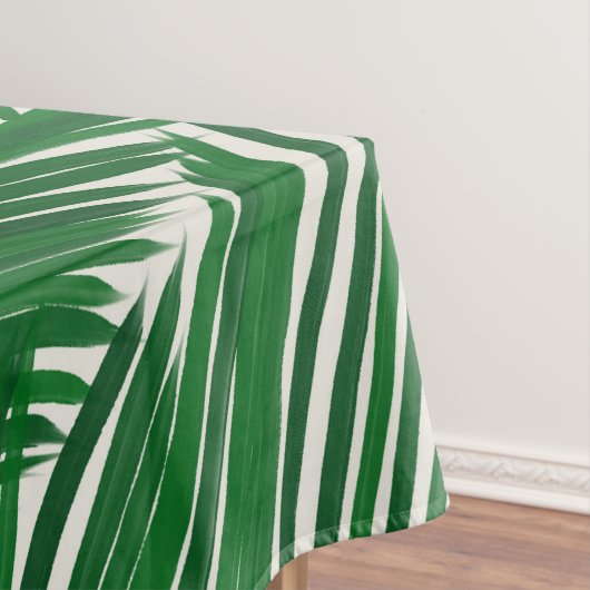 Modern groen palm Leaf Tropical Pattern Tafelkleed (Voorbeeld)