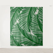 Modern groen palm Leaf Tropical Pattern Wandkleed (Voorkant)