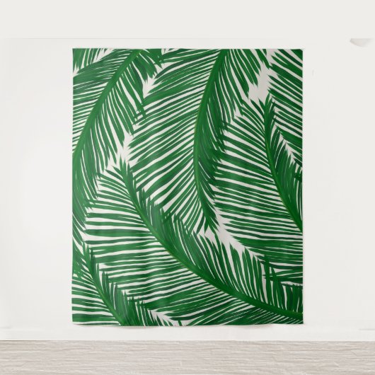 Modern groen palm Leaf Tropical Pattern Wandkleed