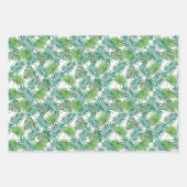 Modern groen palmblad patroon inpakpapier vel (Voorkant)