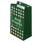 Modern groen patroon Kerstmis Klein Cadeauzakje (Voorkant Gekanteld)